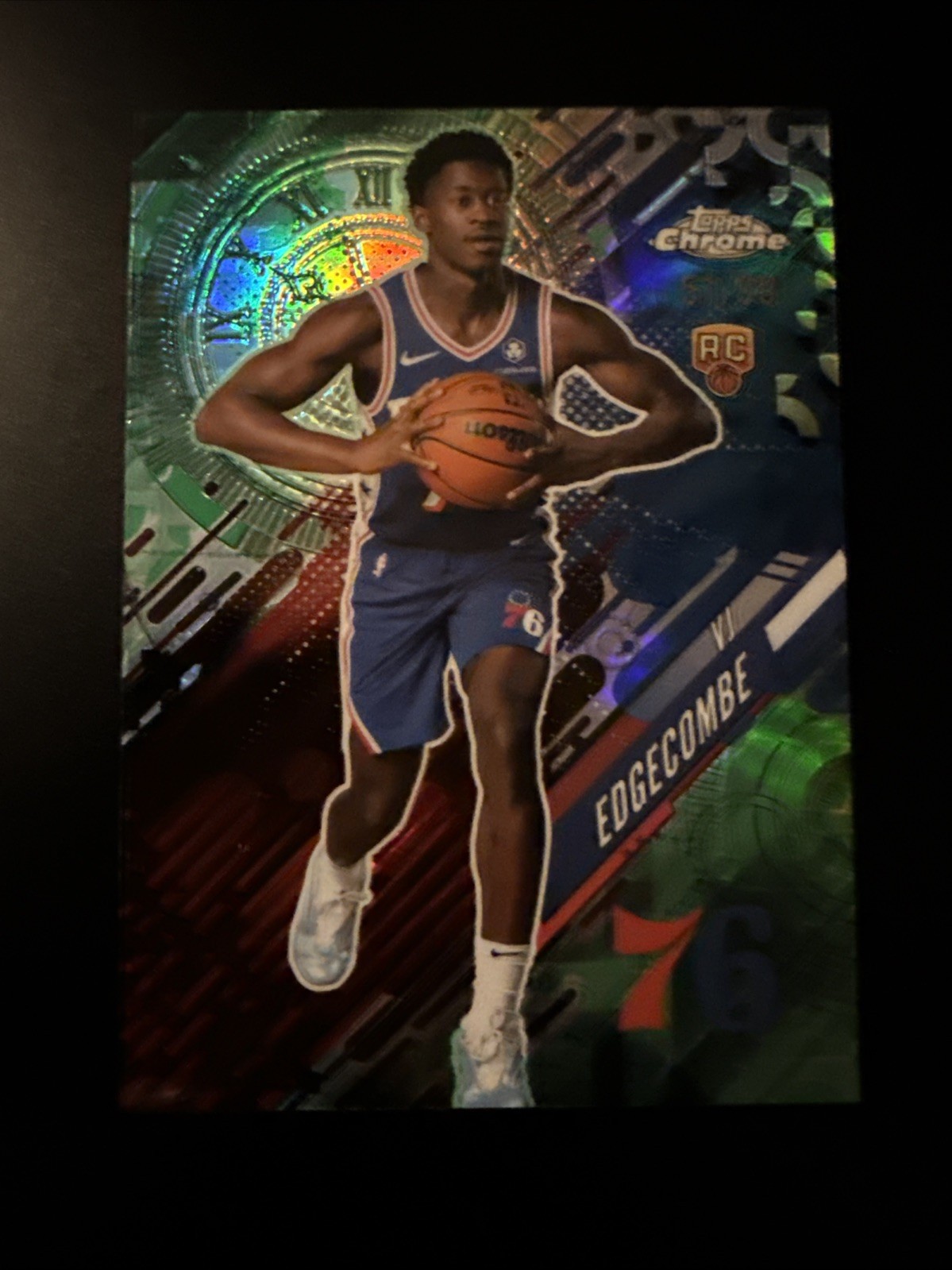 2025-26 Topps Chrome - Go Time VJ Edgecombe #GT-18 Green Refractor /99 (RC)