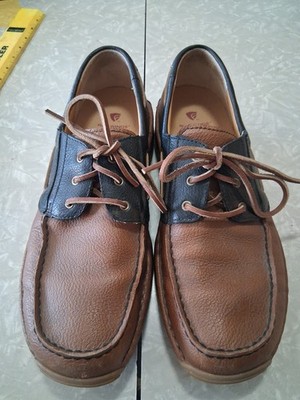Red Wings Leather Boat Shoes 11.5D Tan & Blue Lace Loafers Casual