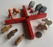 LORENZ Zootiere mit Gehege - Holz Tiere Figuren Holztiere Spielwelt #148