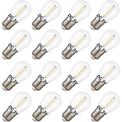 abulber DC 3V Low Voltage,Solar String Light Bulbs,Shatterproof Warm White 