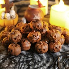 20pcs Small Resin Pumpkins Realistic Halloween Decor Mini Figures Arts Crafts