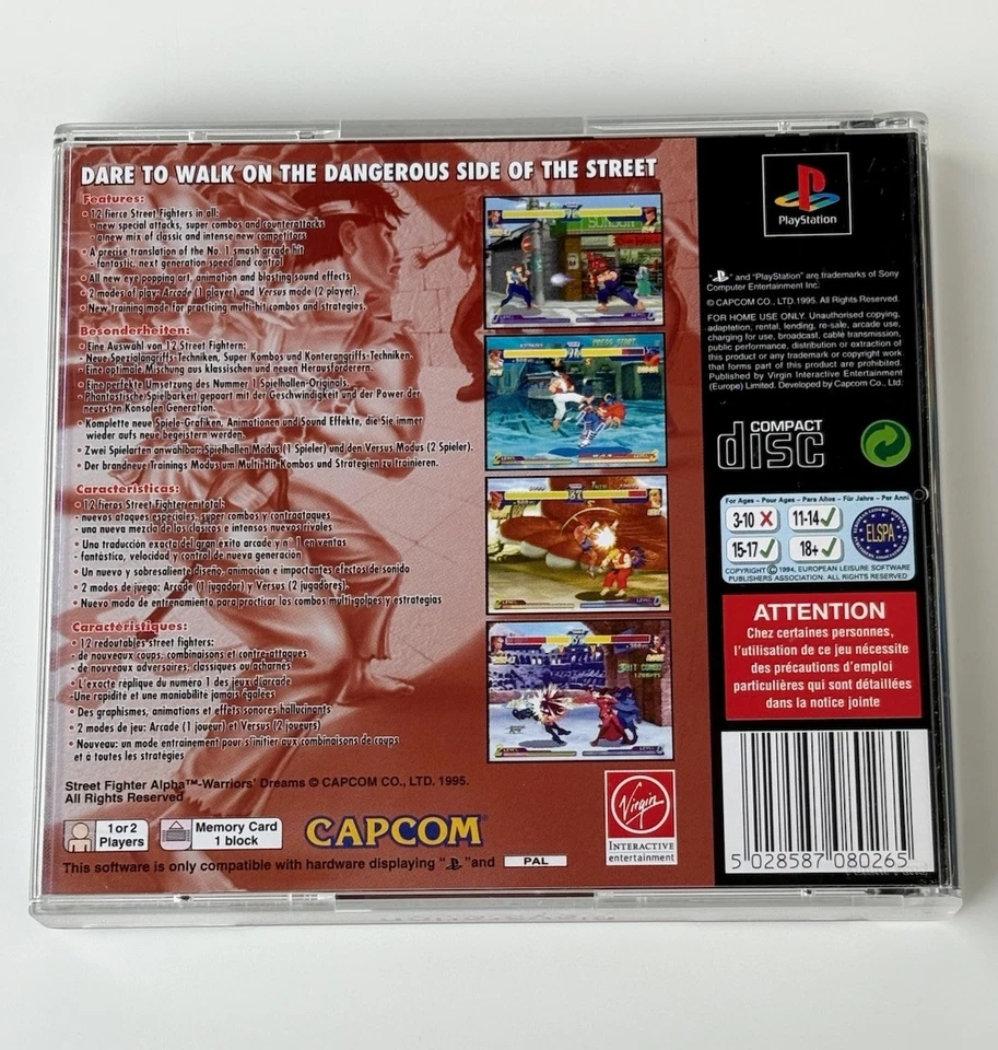 Street Fighter Alpha: Warriors' Dreams - Sony PlayStation 1 PS1 CIB PAL in OVP ! - Bild 3 von 4