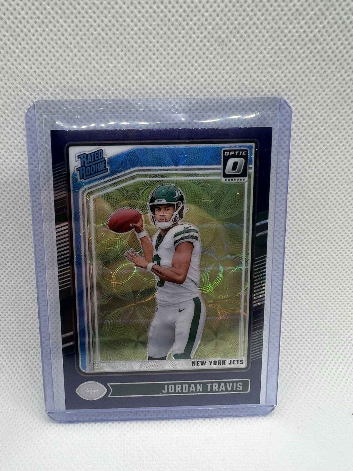 2024 Panini Donruss Optic - Rated Rookie Jordan Travis #260 Purple Shock Prizm