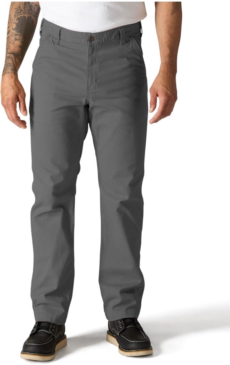 Men’s Carhartt Rugged Flex Relaxed Fit Canvas Work Pants Size 32x32 Color:GRAVEL