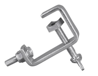 EUROLITE TH-25 Haken 25mm Rohr silber Theaterhaken Truss Clamp G-Haken Klemme