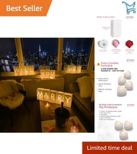 Wedding Proposal Decorations LED Will You Marry Me Luminary Paper Bags