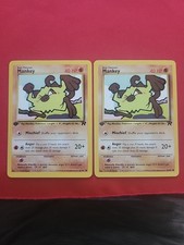 Pokemon: Mankey 1st Edition #61/82 Team Rocket 2000 Vintage WOTC - NM - I119