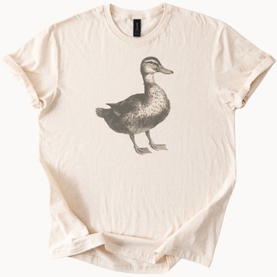 Duck Art Shirt Realistic Mallard Graphic Animal Bird Lover Nature Tee Gift Idea