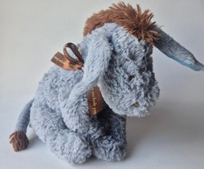 Disney Baby Eeyore Winnie the Pooh Stuffed Animal Plush Brown Ribbon 2017 Kids