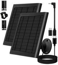 8W Solar Panel for Ring Camera, 2-Pack Solar Panel Charger Compatible with Ri...