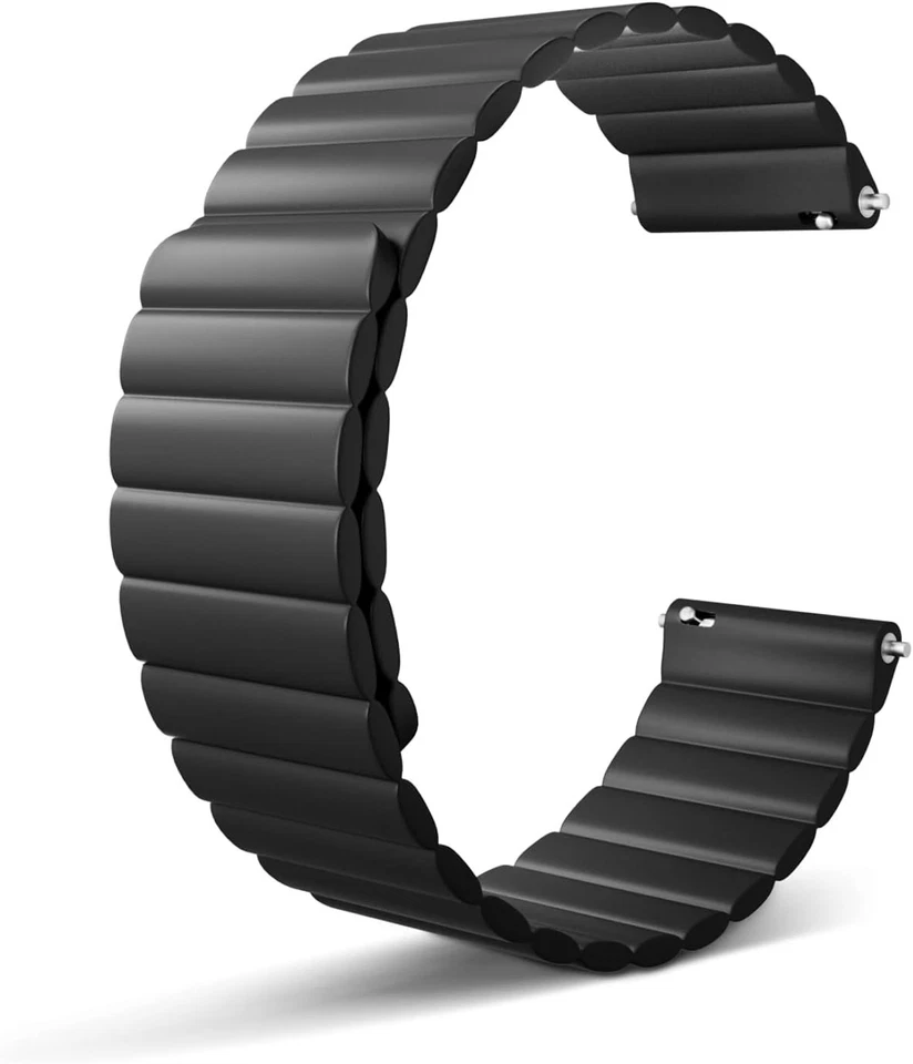 Silicone Watch Band Magnetic Strap 20mm 22mm Quick Release Adjustable Fitness - Image 3 of 4