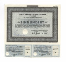 Feuerlöscher AG - MINIMAX, Frankfurt - akcjonariusz powyżej 100 RM, lipiec 1954