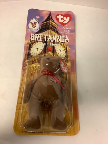 McDONALDS SET COMPLETO DI 4 TEENIE BEANIE BABIES TY INTERNATIONAL BEARS 1999 - Foto 8 di 12
