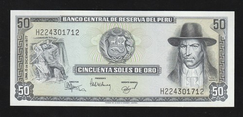 Peru,50 Soles Oro,1977,P-113,Banknote unzirkuliert - Bild 1 von 2