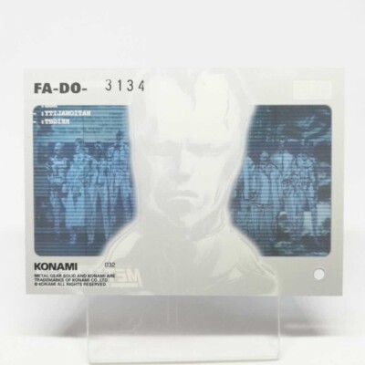 その他 L GEAR SOLID TRADING CARD FOX 038 Metal Gear Solid Limited Edition Ingot | FOXHOUND Insignia