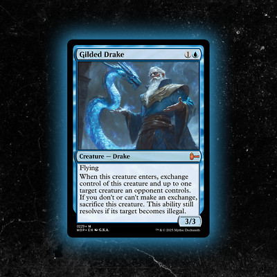 Gilded Drake - Custom Magic: The Gathering Card - High-Quality