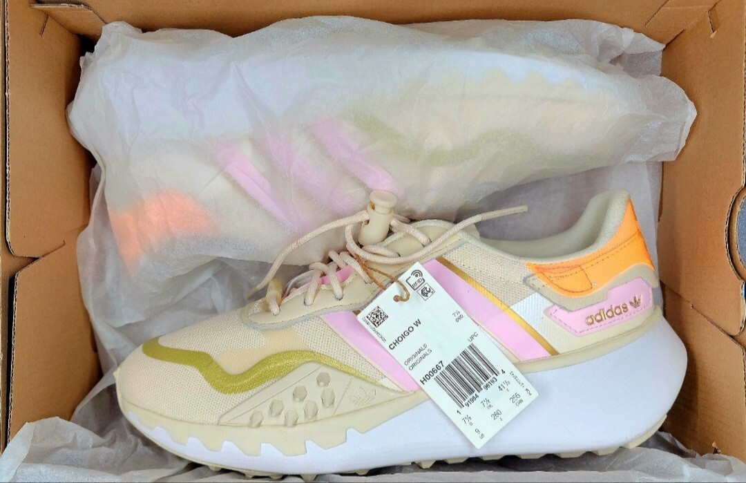 Adidas Choigo Women's Sz 9 Wonder White-Clear Pink-Cloud White