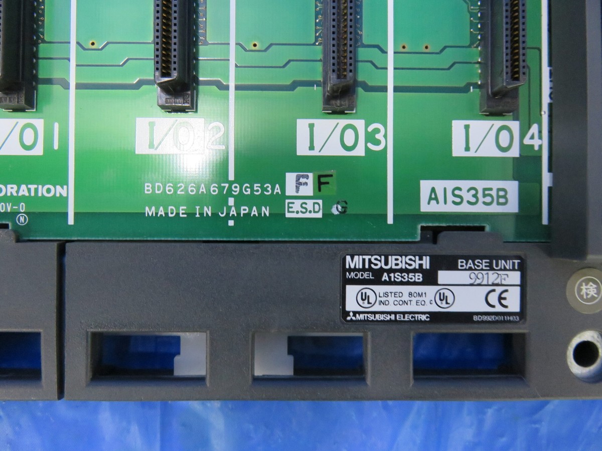 MITSUBISHI PLC MAIN BASE UNIT A1S35B RACK EXTENSION 5 I/O SLOTS