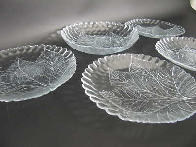Pasabahce Glas 4 Salatteller und 1 Schale Ø 20 cm, 5-piece salad set Glass