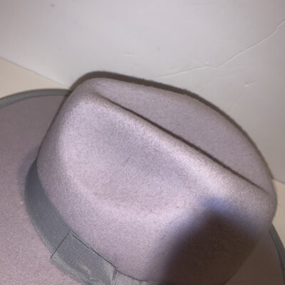 free people lilac grey wide brim fedora felt hat S | eBay display picture 1