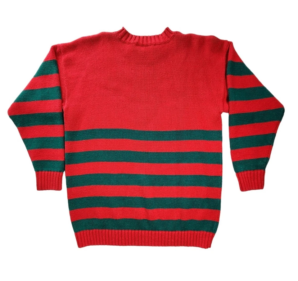 Suéter Navidad Rojo Verde Rayas Vintage The Limited Foto 4 de 4
