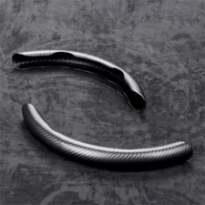 2 x Steering Wheel Covers Non-Slip Ultra-Thin Universal Accessories Carbon Fiber