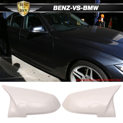 Fits F30 M Sports Upgrade Mirror Cover Matte Painted #300 Alpine White III