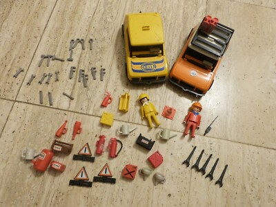 PLAYMOBIL PIÈCE 3524/ Voiture Rallye Vintage Casque Pilote Orange EUR 2