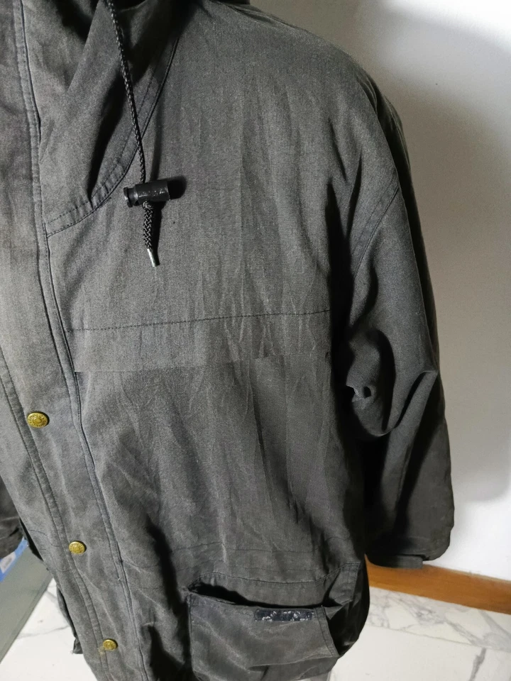 ANDLO Brand Military Jacket Hooded Hoodie Heavyweight Zip-Up Green |P:25, L:21.5 - Image 3 of 4