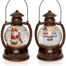 Image of Christmas Decoration BO Glitter Water Spinner 'Round Lantern' - Choose Design