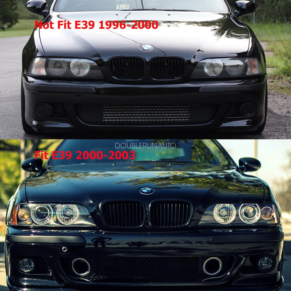 Front Bumper Conversion Cover W/Fog Light For BMW E39 5 SERIES 1996-2003 Fit M5 Foto 2 de 4