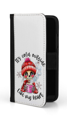 Sunny-Case Klapphülle Flip Case Etui für iphone 16 Ist cold outside Heart Nr.7