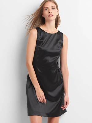 structured satin dress