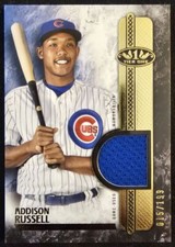 2016 Topps Tier One Relic Addison Russell 015/199 Chicago Cubs #T1R-ARU
