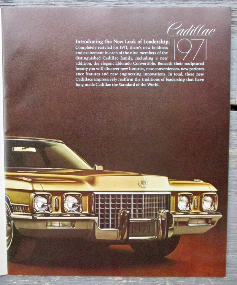 Programa Cadillac 1971 Eldorado Fleetwood folleto catálogo inglés 762 Foto 2 de 4