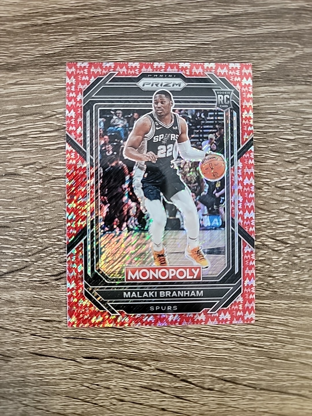 2022 Panini Prizm Monopoly Red Money Shimmer /100 Malaki Branham #81 Rookie RC