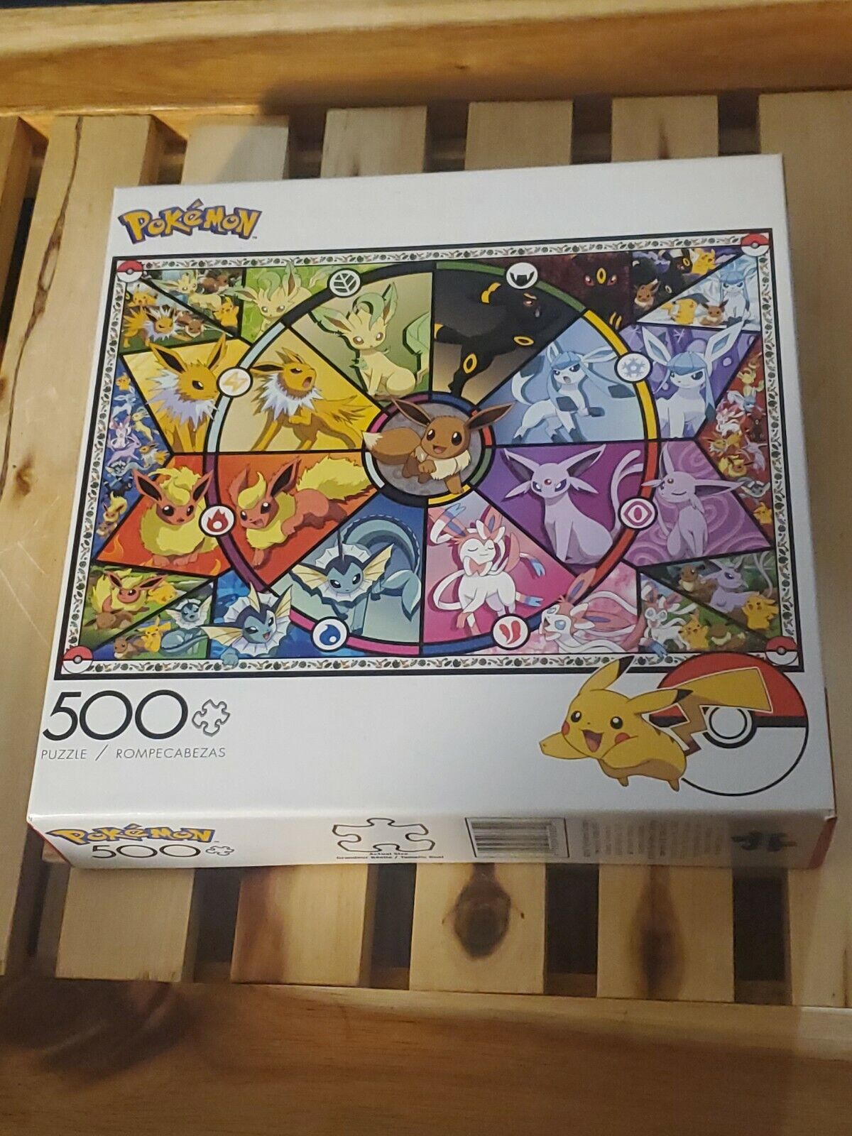 Buffalo Games Pokemon Eevee Stained Glass 500 Piece Jigsaw Puzzle