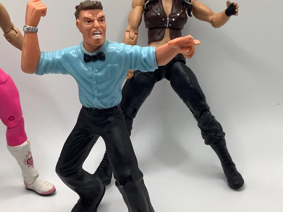 2013 WWE Kaitlyn / 2012 Natalya / 1999 WCW Referee Mattel Toy Biz Wrestling - Image 3 of 4