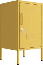 Lockable Single Door Metal Coffee Table Adjustable Easy 27.55” X 13.78W X 14.96”