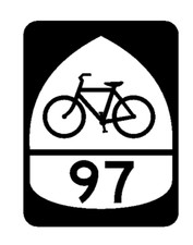 7" us bicycle route 97 bumper sticker decal usa made