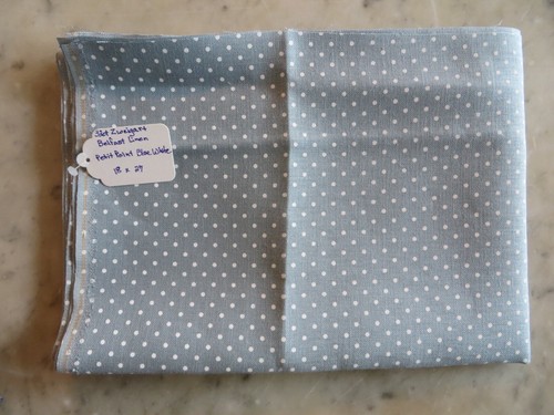 10%Off Zweigart - 32 count Stamped Petit Point Belfast Linen - Blue w/White Dots