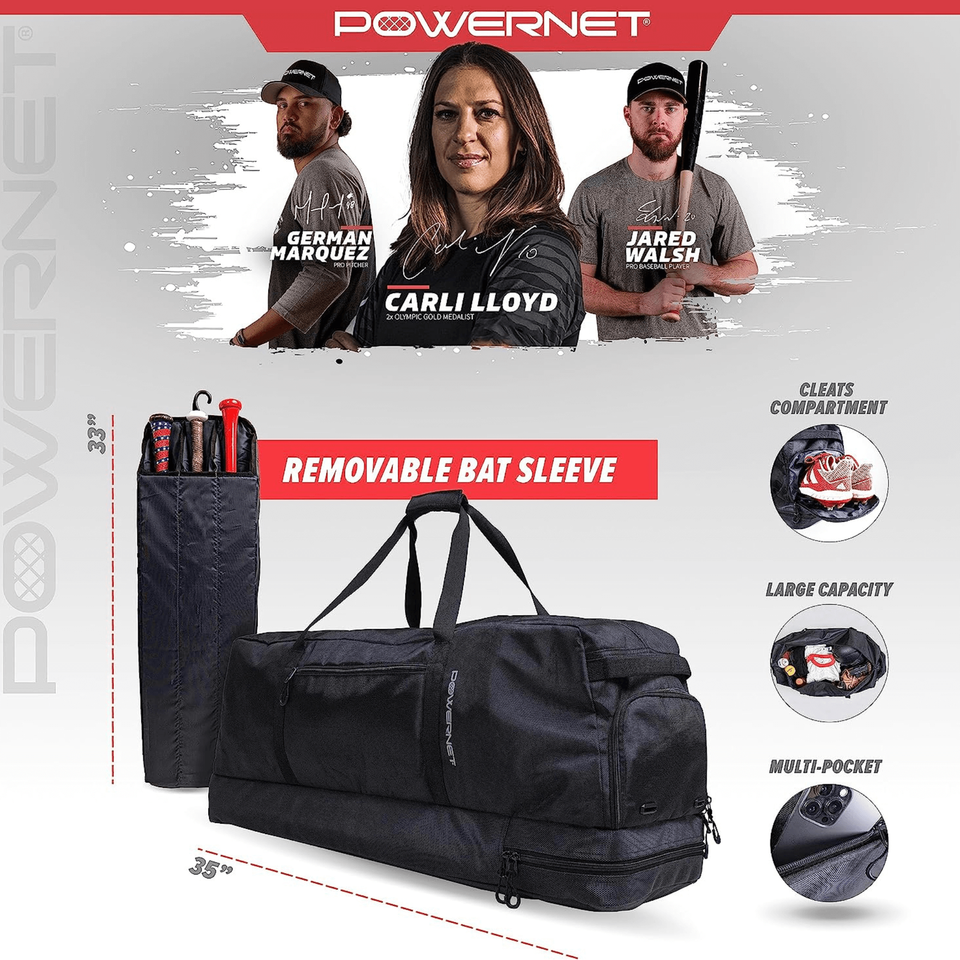 Bat Vault Bag Pro Bat Duffle with Multi Pockets and Easy
