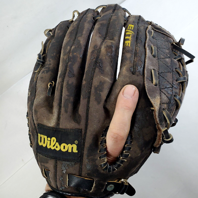 Gant de softball Wilson Elite Custom Fit lancer main gauche 13 cuir Gant de softball Wilson Elite Custom Fit lancer main gauche 13 cuir