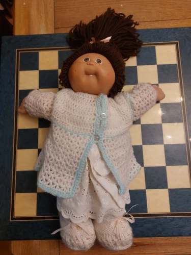 Vintage 1985 Cabbage Patch Kid Doll Signed Xavier Roberts With Brown Hair