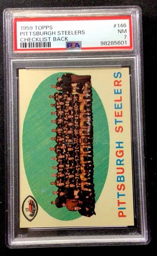 Pittsburgh Steelers [Checklist Back] #146 1959 Topps card