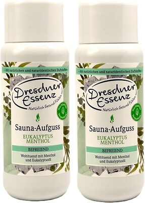 2er Pack Dresdner Essenz Sauna-Aufguss Eukalyptus Menthol 2 x 250ml