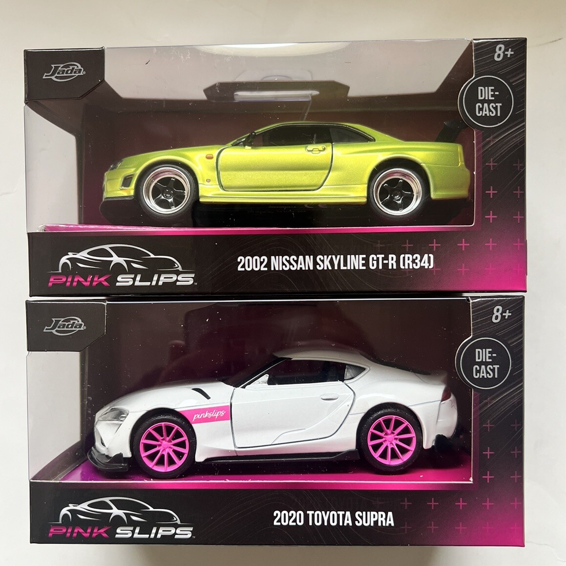 Jada Pink Slips 2002 Nissan Skyline GT-R R34 & 2020 Toyota
