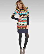 Jessica Simpson Sweater Dress Floklore Ethnic Size Medium