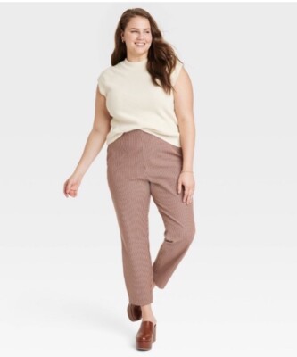 brown plaid dress pants women A New Day Side Zip Stretch Skinny Ankle Womens Sz 17 NEW Material:Satin Mint Green Color Bridesmaid Duration:3 Days Designed with renowned Columbus