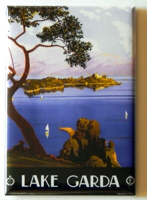 Lake Garda Italy FRIDGE MAGNET travel poster